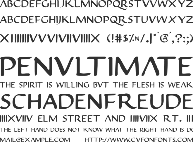 Justinian font preview