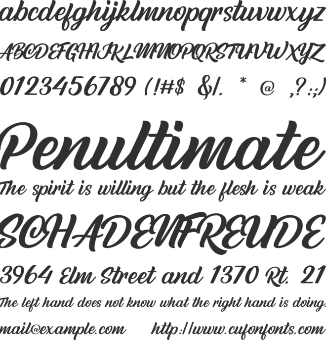 Rottend font preview