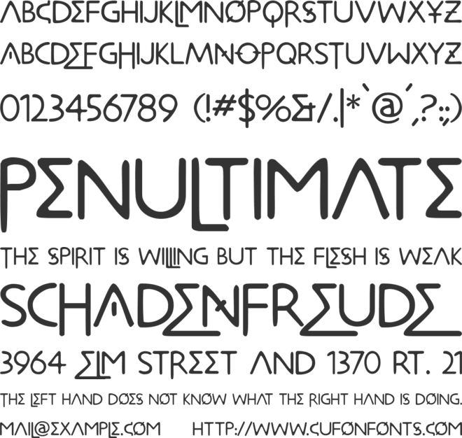 Metrolox font preview
