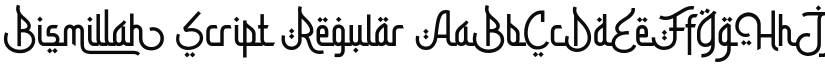 Bismillah Script font download