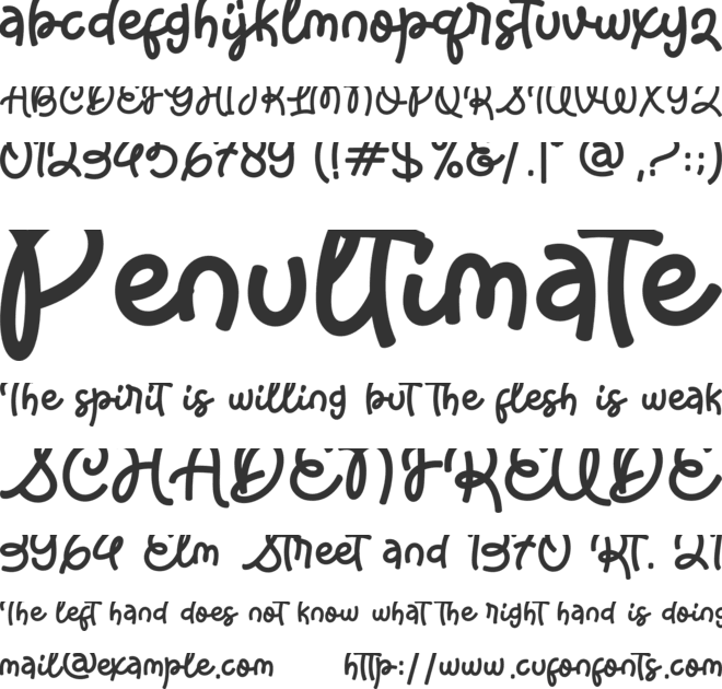 Easteria font preview
