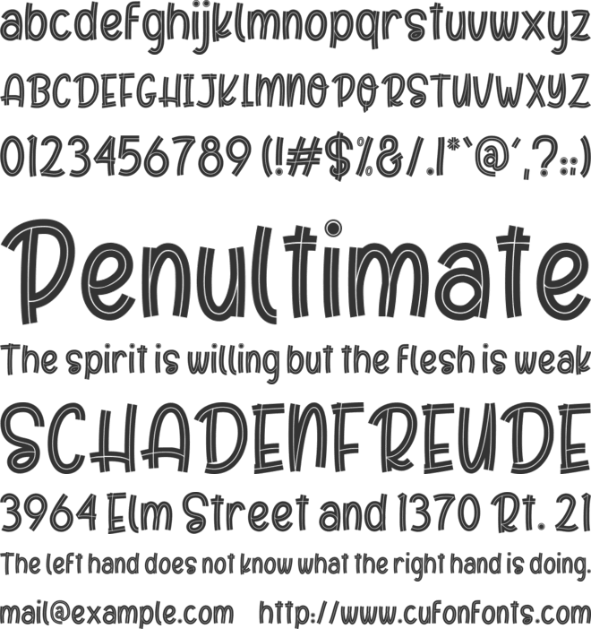 Kids Place font preview