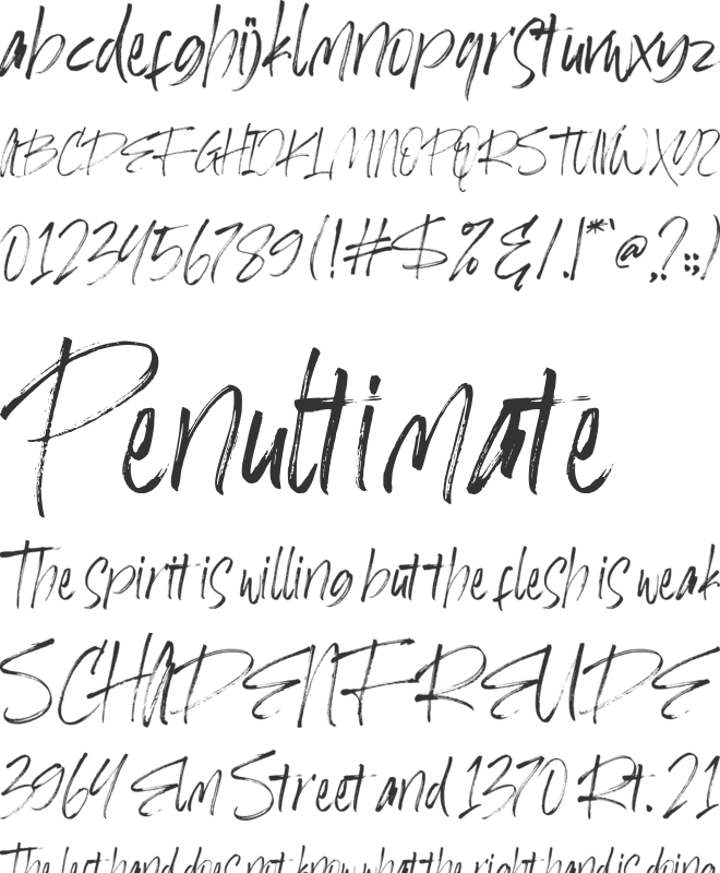 Hi Morgane font preview