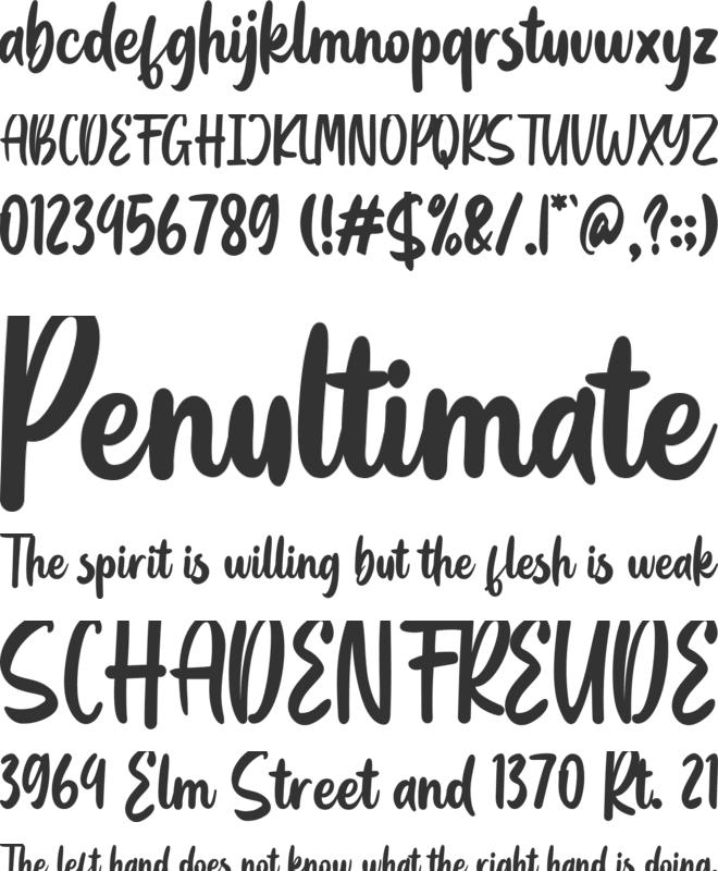 Blackbill font preview