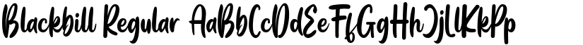 Blackbill Regular font
