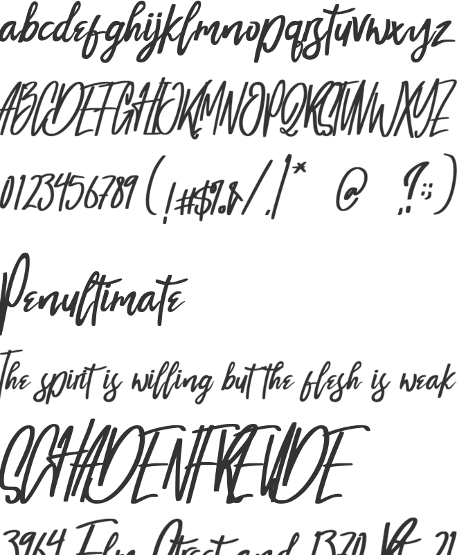 Melvina Wayne font preview