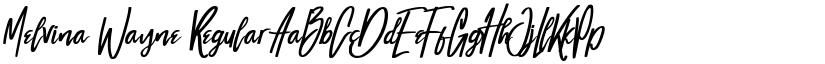 Melvina Wayne Regular font