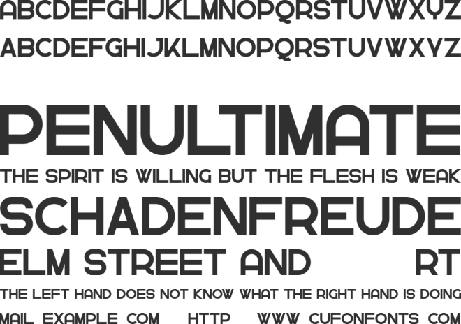 Greenth font preview