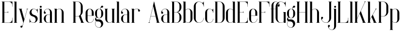 Elysian Regular font
