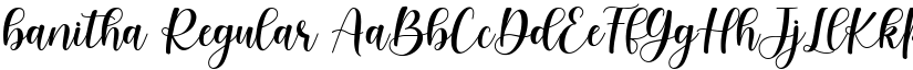 banitha Regular font