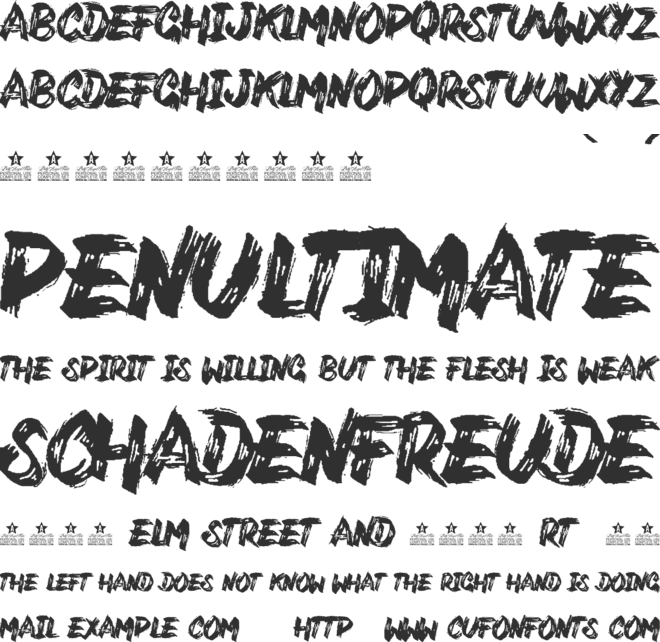 Varukers font preview