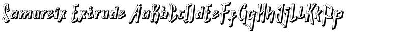 Samureix Extrude font