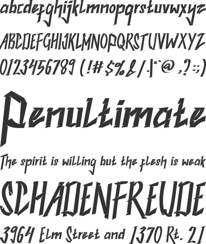 Samureix font preview