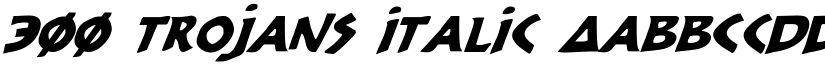 300 Trojans Italic font