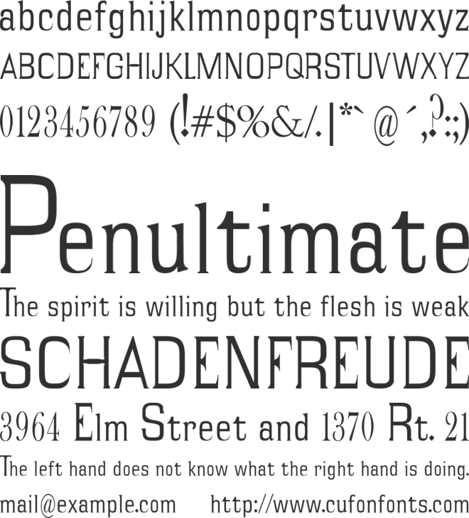 Eternity Time font preview