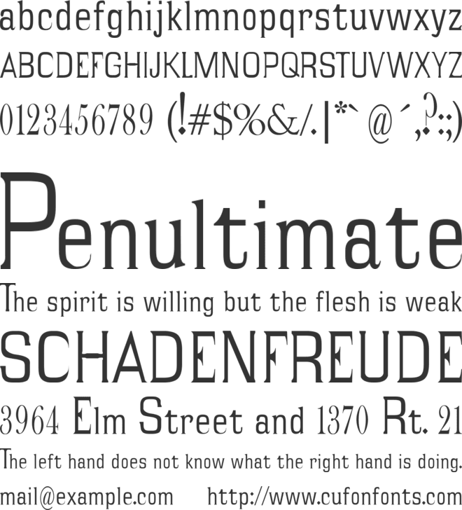 Eternity Time font preview