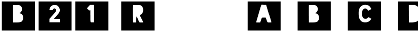 B21 Regular font