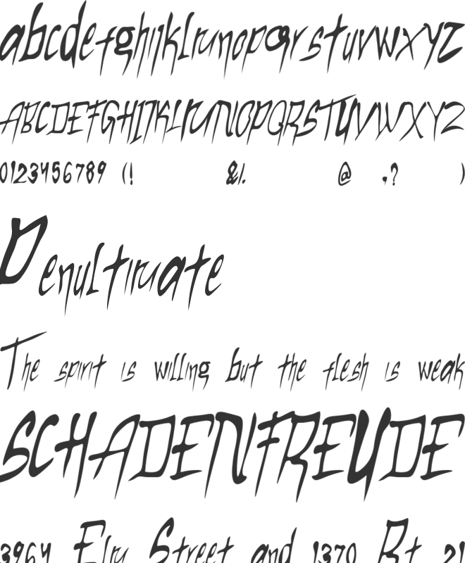 Bregudul font preview