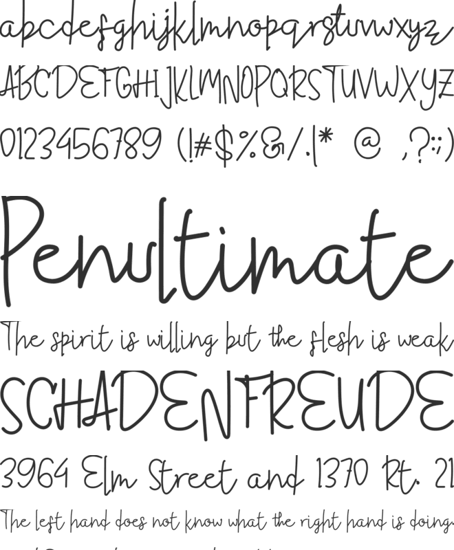 Galvendish font preview