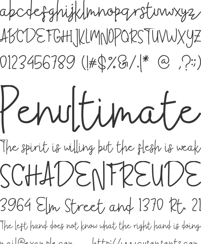 Galvendish font preview