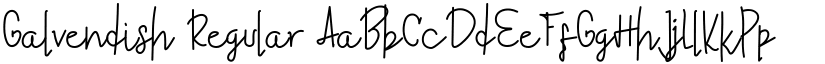 Galvendish Regular font