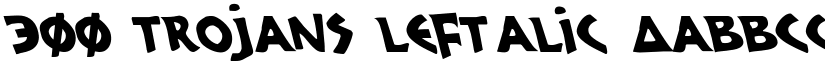 300 Trojans Leftalic font