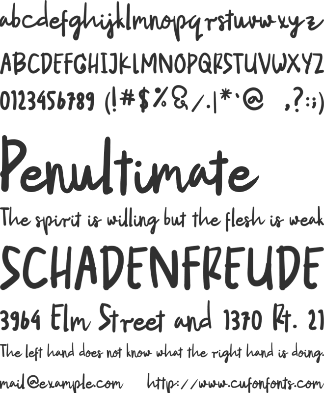 VERRBALY font preview