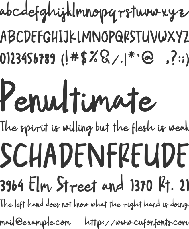 VERRBALY font preview