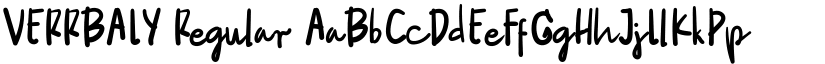 VERRBALY Regular font