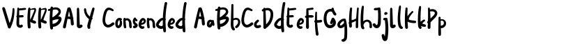 VERRBALY Consended font