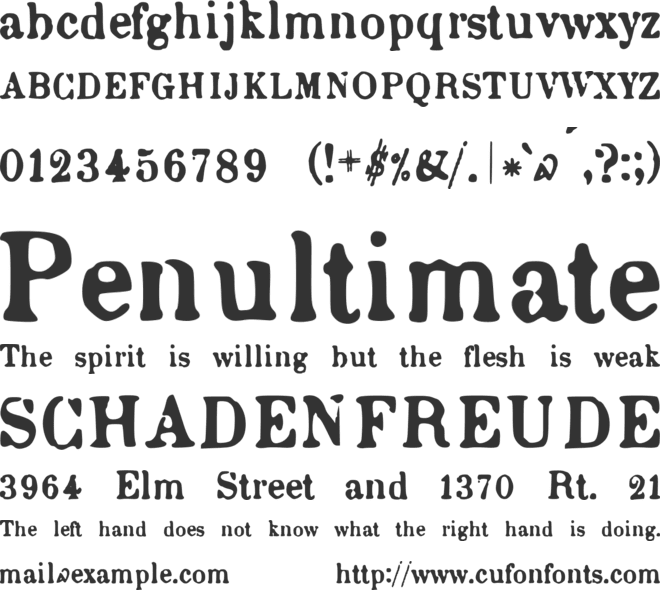 Faulmann Font font preview