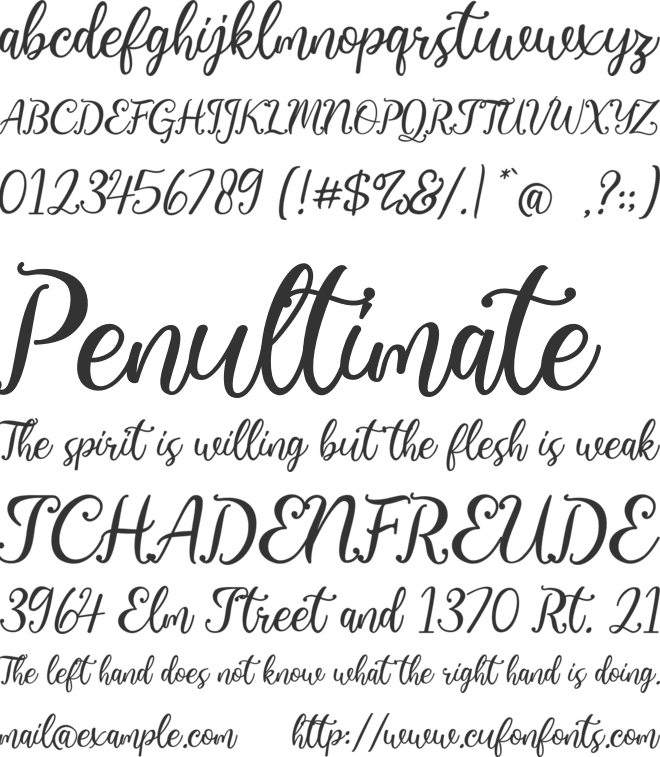 Virgiluna font preview