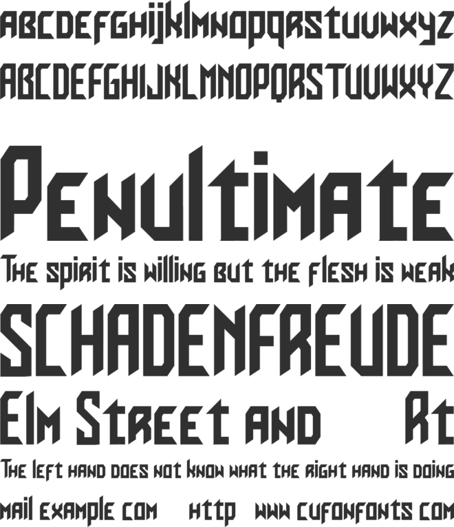 FIALIGA FREE font preview