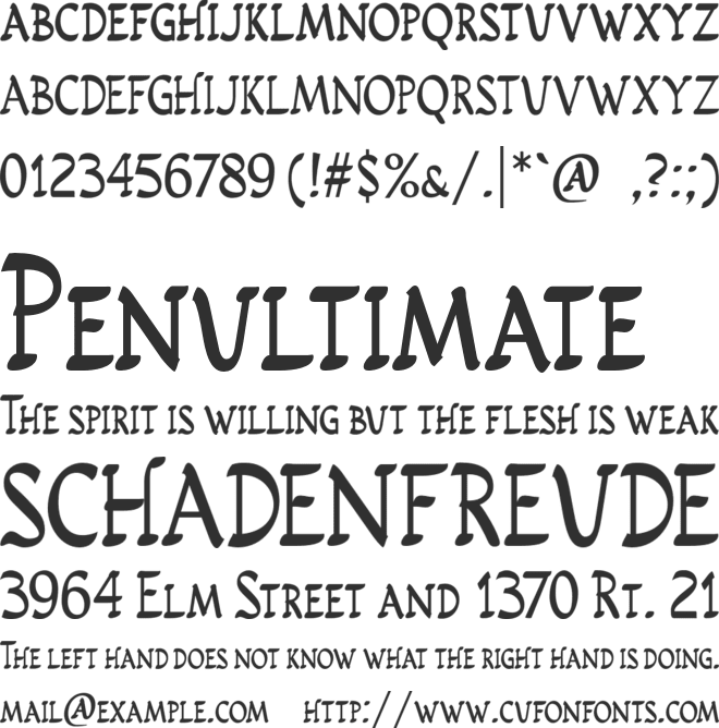 Rusticus STD font preview