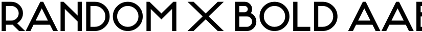 Random X Bold font