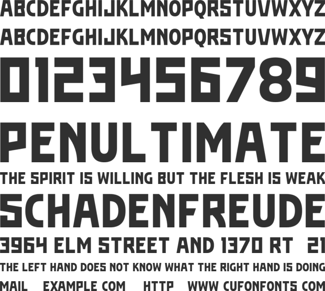 Random 8 font preview