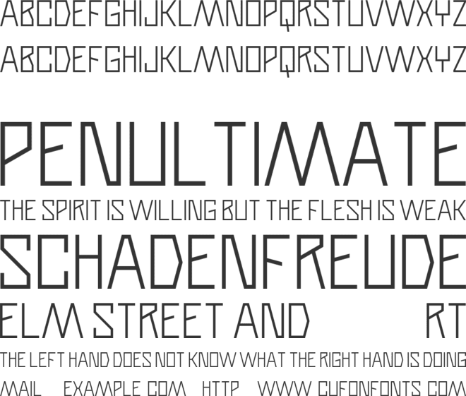 Random Six font preview