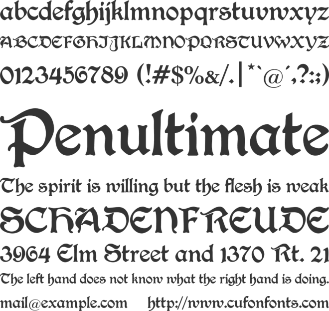 CAT Walzhari font preview