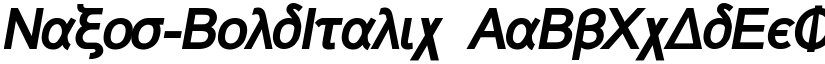 Naxos-BoldItalic font
