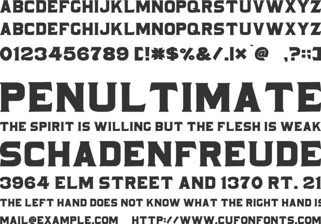 Cabaret Display font preview