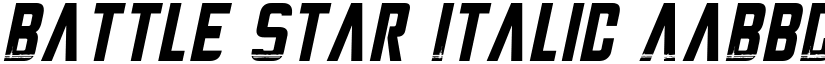 Battle Star Italic font