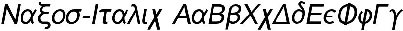 Naxos-Italic font