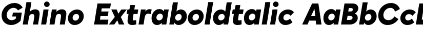 Ghino Extraboldtalic font