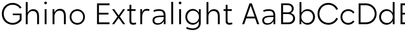 Ghino Extralight font