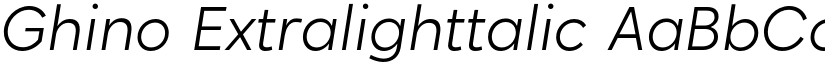 Ghino Extralighttalic font