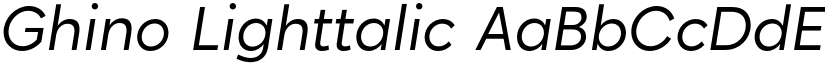 Ghino Lighttalic font