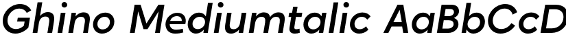Ghino Mediumtalic font