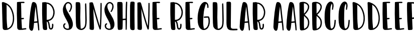 Dear Sunshine Regular font