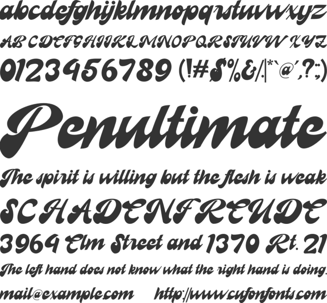 Recollect font preview