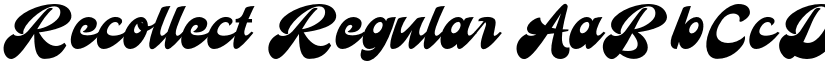 Recollect Regular font